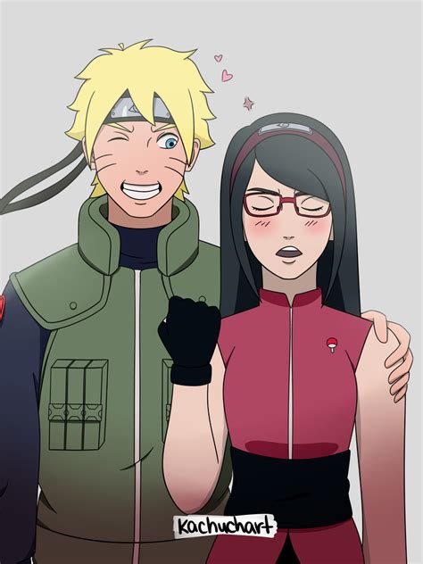 Boruto and Sarada by kachuchart on DeviantArt