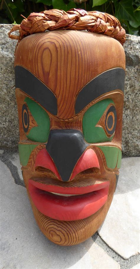 Native American Mask Northwest Coast ⋆ Copper Shield Tribal Art