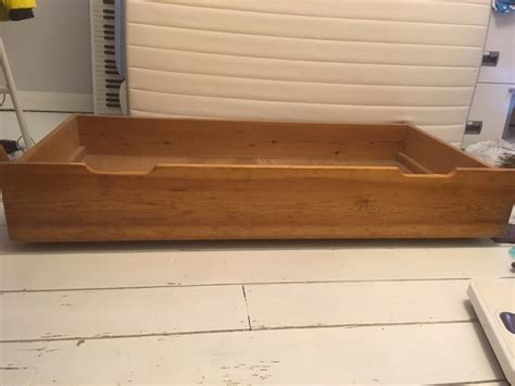 Sturdy wooden under bed storage drawer / box on wheels - large | in Bradford-on-Avon, Wiltshire ...