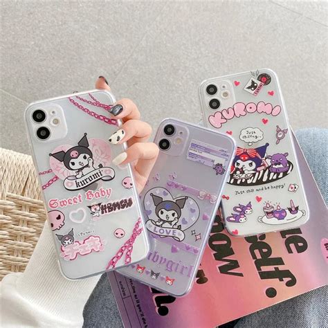 Kuromi Funny Cartoon Clear Silicon Case Cover – Phone Villa