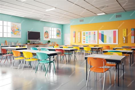 Premium AI Image | Modern school classroom