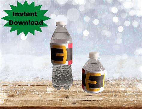 Printable Christmas Water Bottle Labels Christmas | Etsy