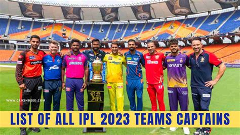 All 10 IPL 2023 Teams and their Captains - CricIndeed