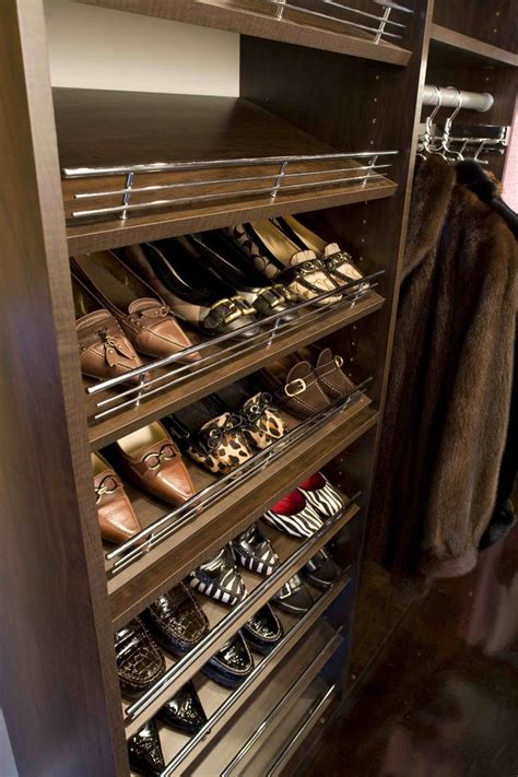 Enchanting Angled Shoe Shelves Dimensions Simple Furniture | Shoe storage shelf, Closet shoe ...