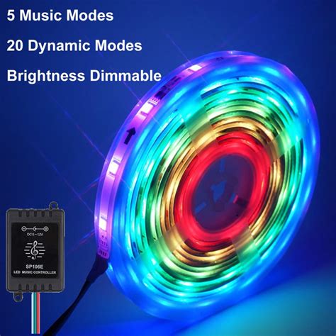 Music Sync with LED Strip Dream Color RGB Flexible LED Strip