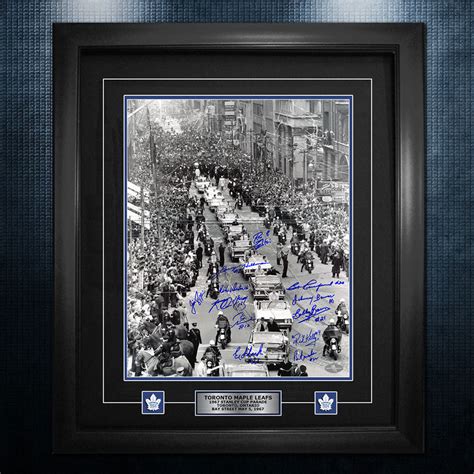 1967 Stanley Cup Parade Toronto Maple Leafs Autographed 26x32 Frame ...