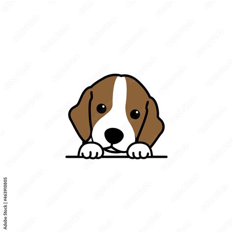 Cute beagle puppy cartoon, vector illustration Stock Vector | Adobe Stock