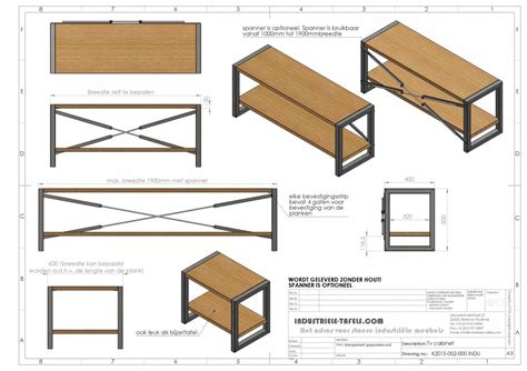 TV-meubel - Industriele tafels