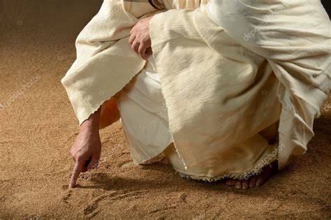 Jesus Writing won the sand Stock Photo by ©carlosphotos 15002501