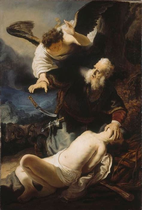 The Angel Prevents the Sacrifice of Isaac (Rembrandt van Rijn, 1636 ...