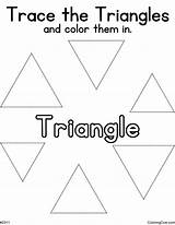 Trace The Triangles Coloring Page sketch template