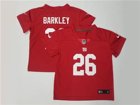 New York Giants #26 Saquon Barkley Toddler Red Vapor Limited Jersey ...