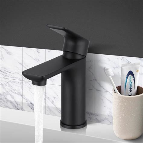 ACA Bathroom Black Basin Mixer Tap Sink Solid Brass Faucet WELS | BIG W