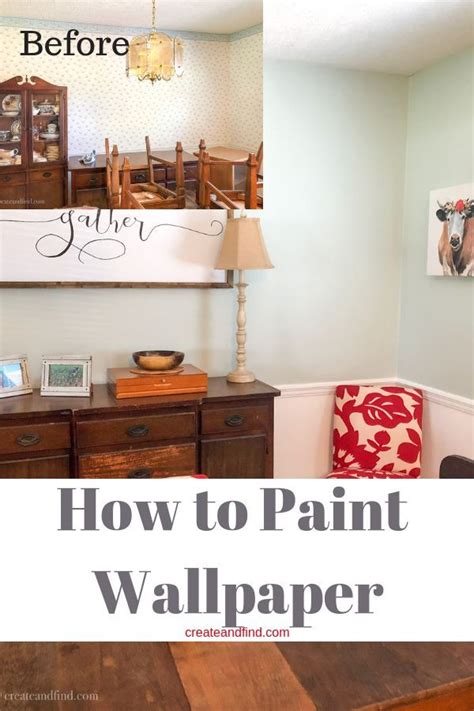 Painting Wallpaper - How To Do It Right! | Home decor, Painting over wallpaper, Painting wallpaper