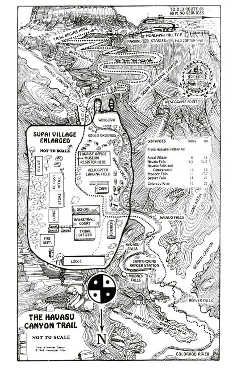 Hiking To Havasu Falls Map - Best Route Getting To Grand Canyon Waterfalls