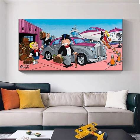 Graffiti Art Alec Monopoly Aircraft Canvas Print - Etsy