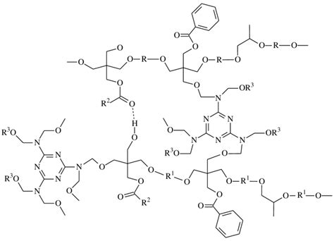 Possible cross-linking structure in a polymer obtained by mixing alkyd... | Download Scientific ...