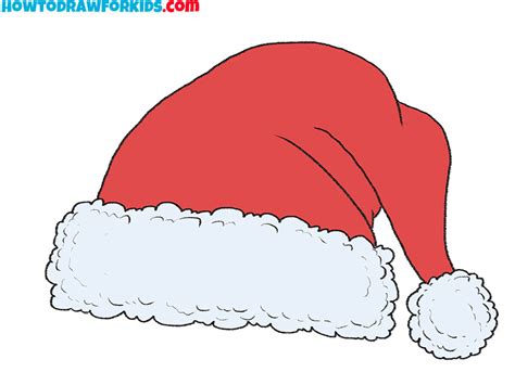 How to Draw a Santa's Hat - Easy Drawing Tutorial For Kids