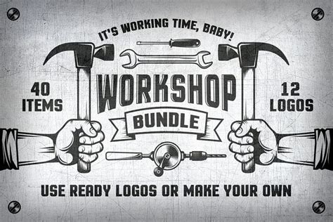 Workshop bundle (12102) | Logos | Design Bundles | Logo templates ...