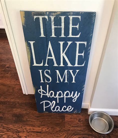 The Lake Wooden Sign - Etsy