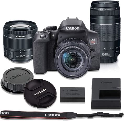 Amazon.com : Canon EOS Rebel T8i DSLR Camera with 18-55mm Lens Bundle + Canon 75-300mm III Lens ...