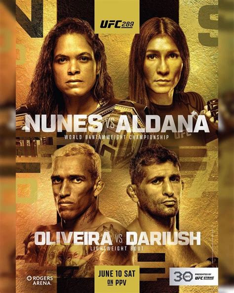 UFC 289 Card – All Fights & Details for 'Nunes vs. Aldana'