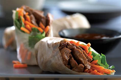 Beef Spring Rolls with Carrots and Cilantro - Certified Hereford Beef