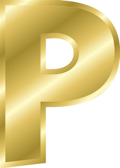 OnlineLabels Clip Art - Effect Letters Alphabet Gold