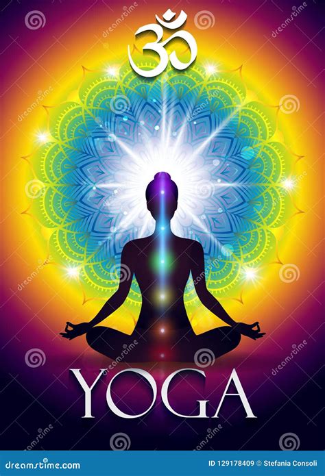 Om Yoga chakra stock illustration. Illustration of asanas - 129178409