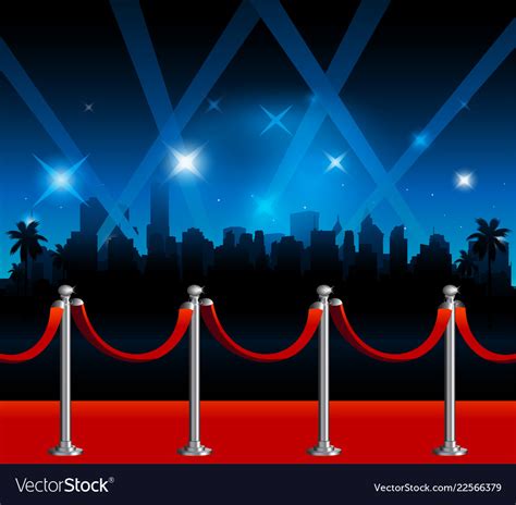 Hollywood red carpet background Royalty Free Vector Image