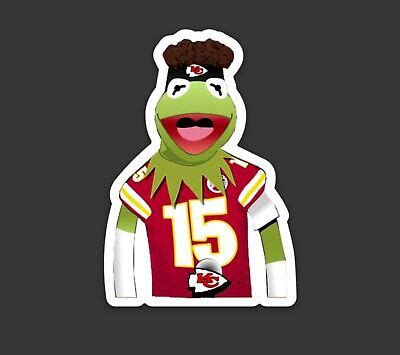 PATRICK MAHOMES KERMIT KANSAS CITY CHIEFS 3" DIE CUT STICKER SUPER BOWL CHAMP'S | eBay