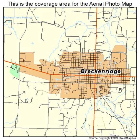 Aerial Photography Map of Breckenridge, TX Texas