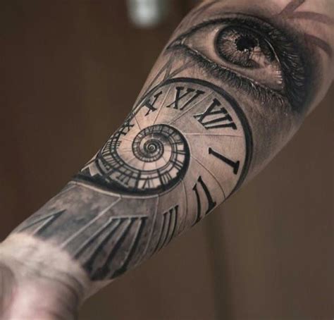 Clock eye tattoo Kurt Tattoo, Tattoo Arm Mann, Tattoo Band, Eye Tattoo ...