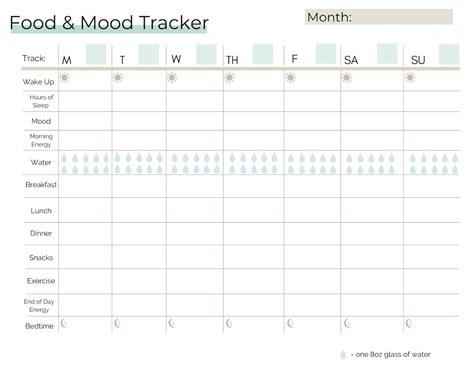 Food And Mood Journal Printable