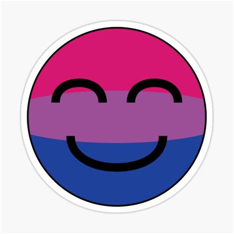 "Smiling Emoji Bisexual Flag" Sticker for Sale by klubydesigns | Redbubble