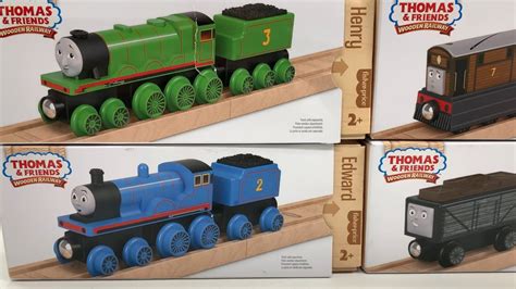 Thomas Friends Fisher-Price Wooden Railway Edward Engine And Coal Car ...