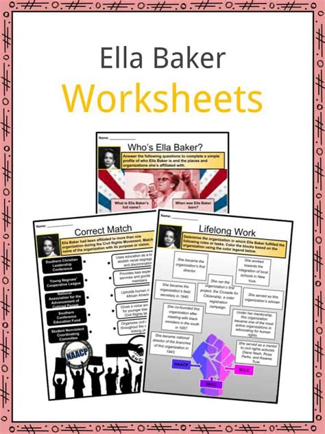 Ella Baker Facts & Worksheets, | Life, Activism & Legacy For Kids