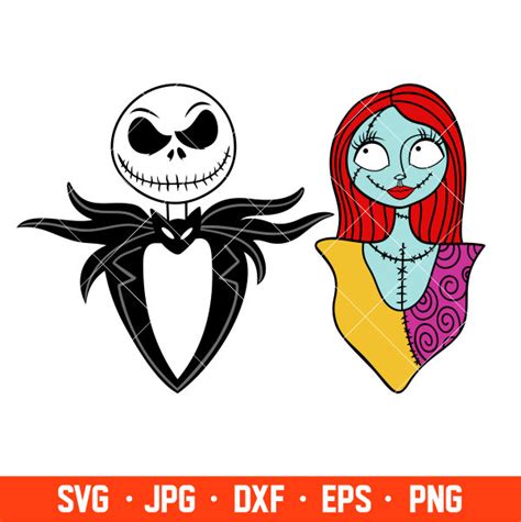 Jack and Sally Bundle Svg, Halloween Svg, Jack Skellington Svg, Nightmare Before Christmas Svg ...