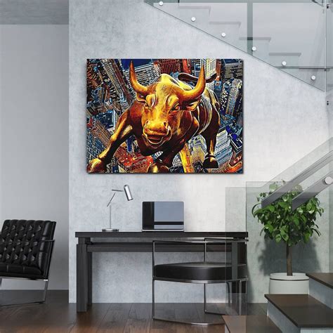 Wall Street Bull Canvas - Motivational Wall Art| MusaArtGallery™