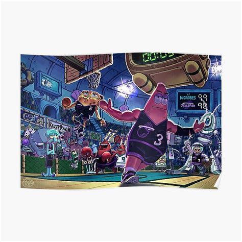 Póster «Cartel clásico de Bob Esponja Baloncesto» de barbarahalley ...