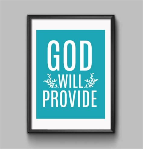 God Will Provide Bible Scripture Christian Art Home Decor | Etsy