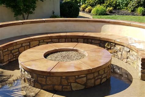 Natural Gas Fire Pit Custom Designed and Built in Rocklin