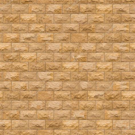 Seamless Texture of Yellow Sandstone Brick Wall. — Stock Photo ...