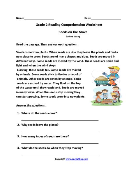 6th Grade Reading Comprehension Worksheets