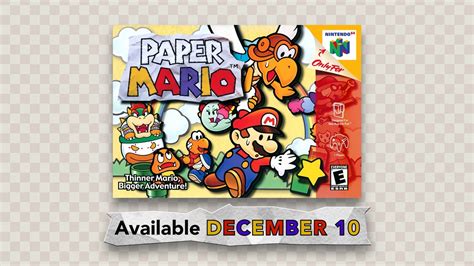 Paper Mario coming to Nintendo Switch Online next week