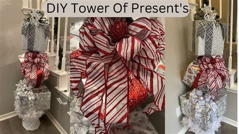 DIY CHRISTMAS GIFT TOWER SUPER EASY TO DO 2022 - YouTube