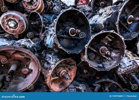 Rust Car Parts in junkyard stock image. Image of decay - 139794821