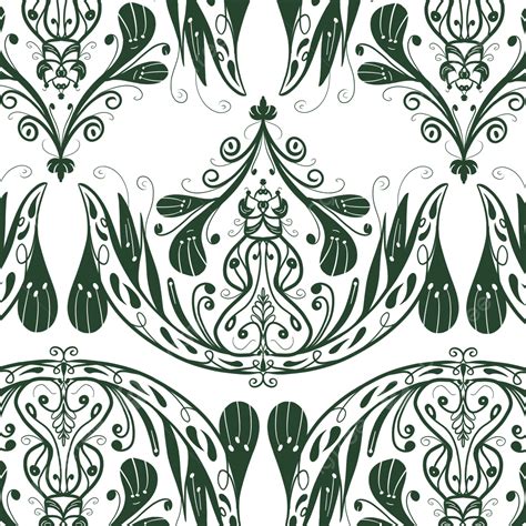 Delicate Border PNG Image, Ink Green Abstract Plant Vine Delicate Pattern Border, Dark Green ...