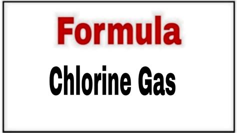 How to write chemical formula for Chlorine gas - YouTube