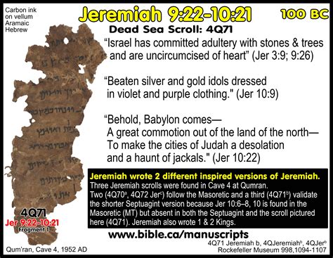 Book of Jeremiah: Bible textual variants analysed